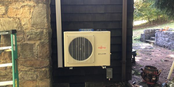 Mini splits are a great cooling option for hot water heat.
