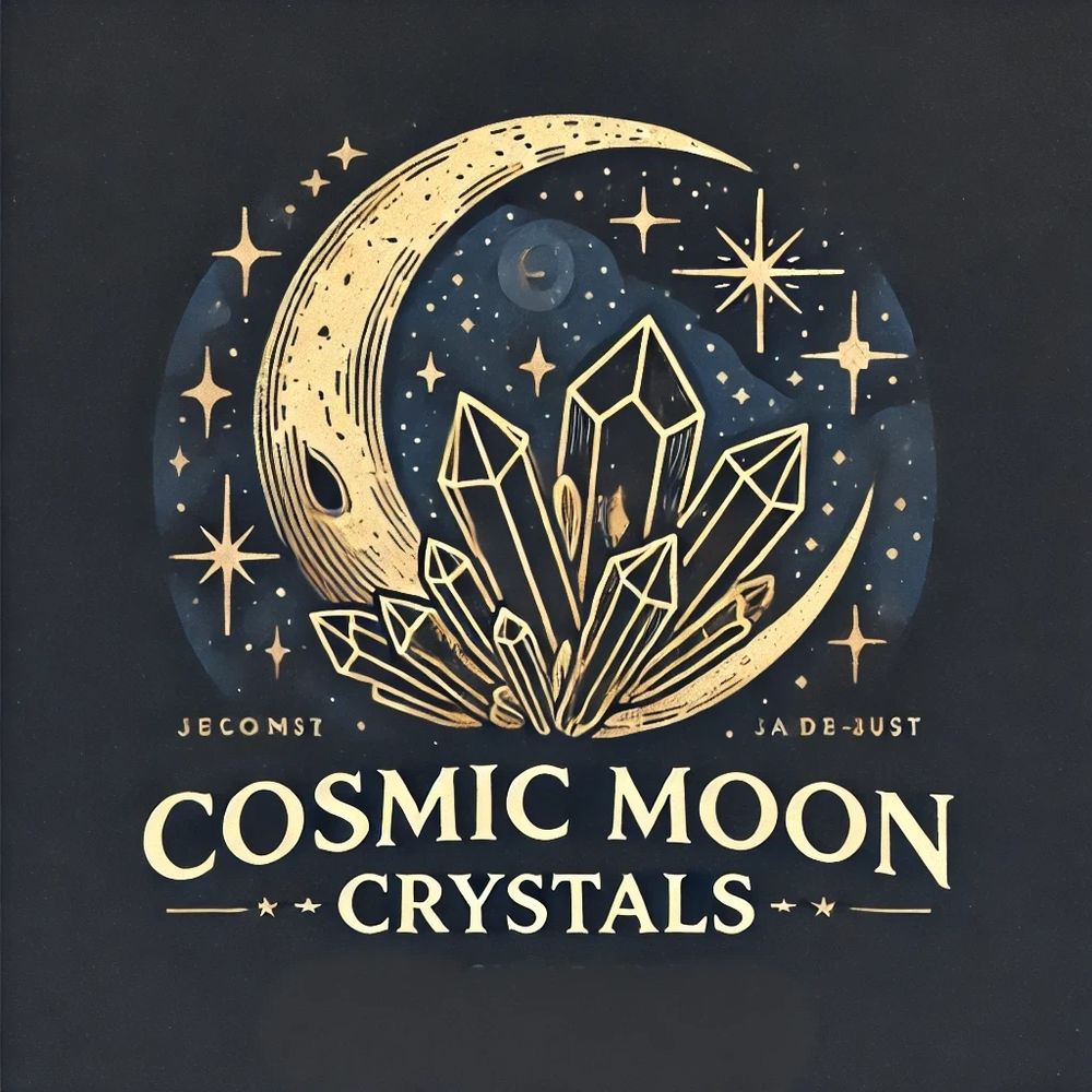 Cosmic Moon Crystals logo Intuitive jewelry metaphysical tools for chakra alignment spiritual growth