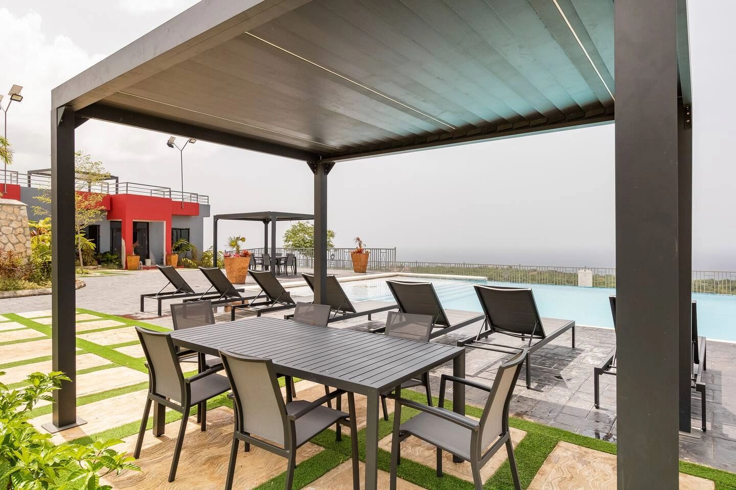 Covered cabana at pool