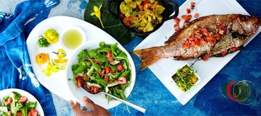 Jamaican seafood meal