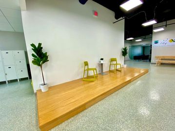 mindwarehouse office space for rent with wood stage