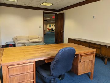 office with executive style vintage  furniture