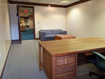 office with executive style vintage  furniture