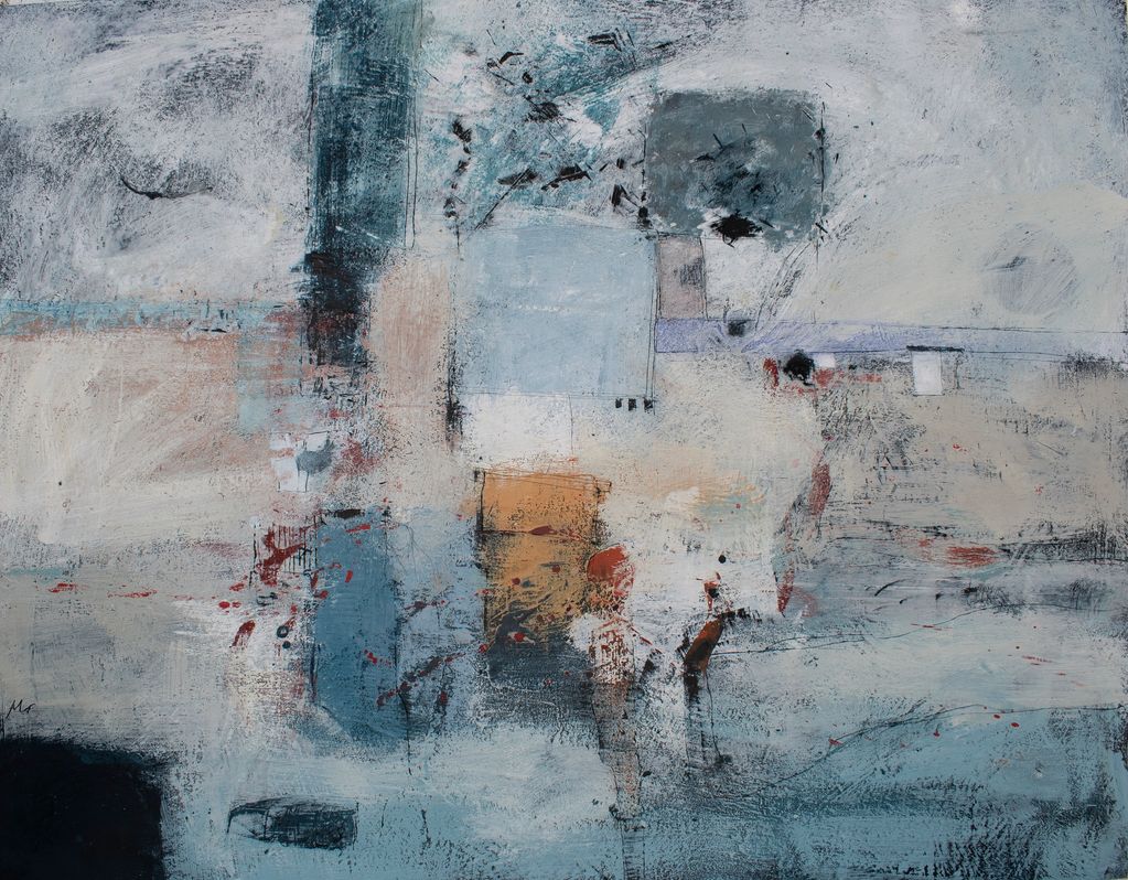 "A frame of honey". 
81 x 61 cm.
Encaustics and oils on birch ply.
2021