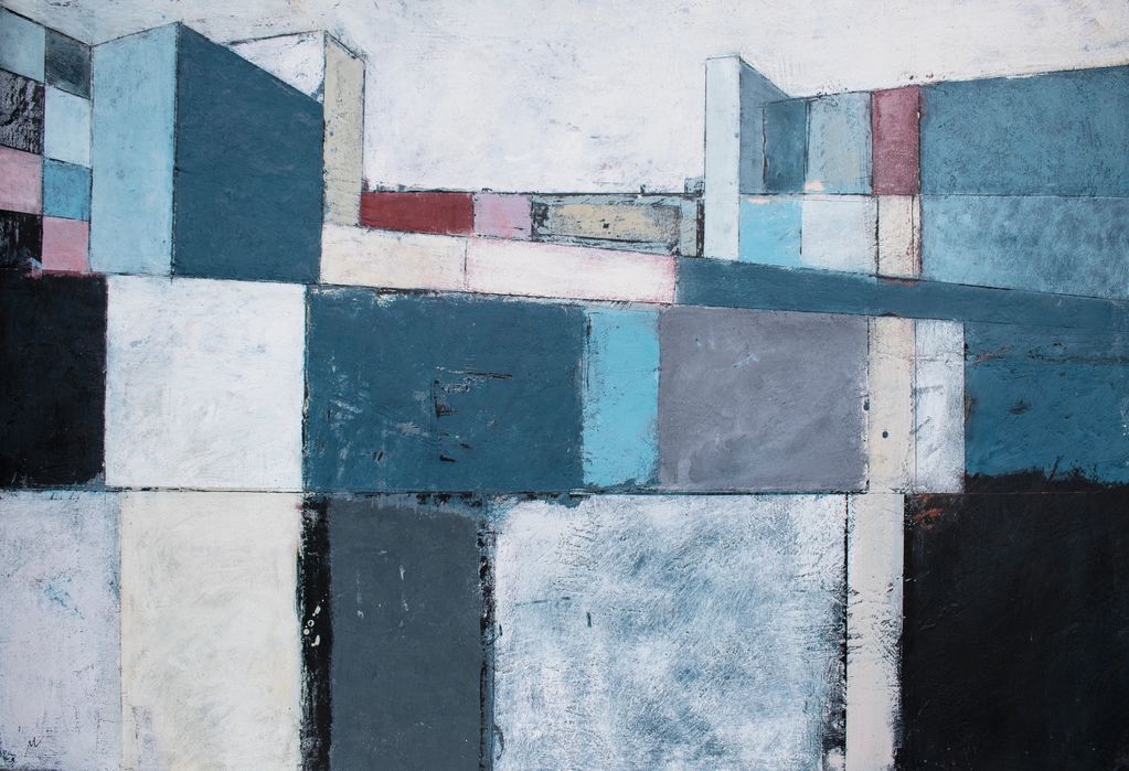 "Days are getting shorter". 
121 X 81 cm.
Encaustics and oils on birch ply.