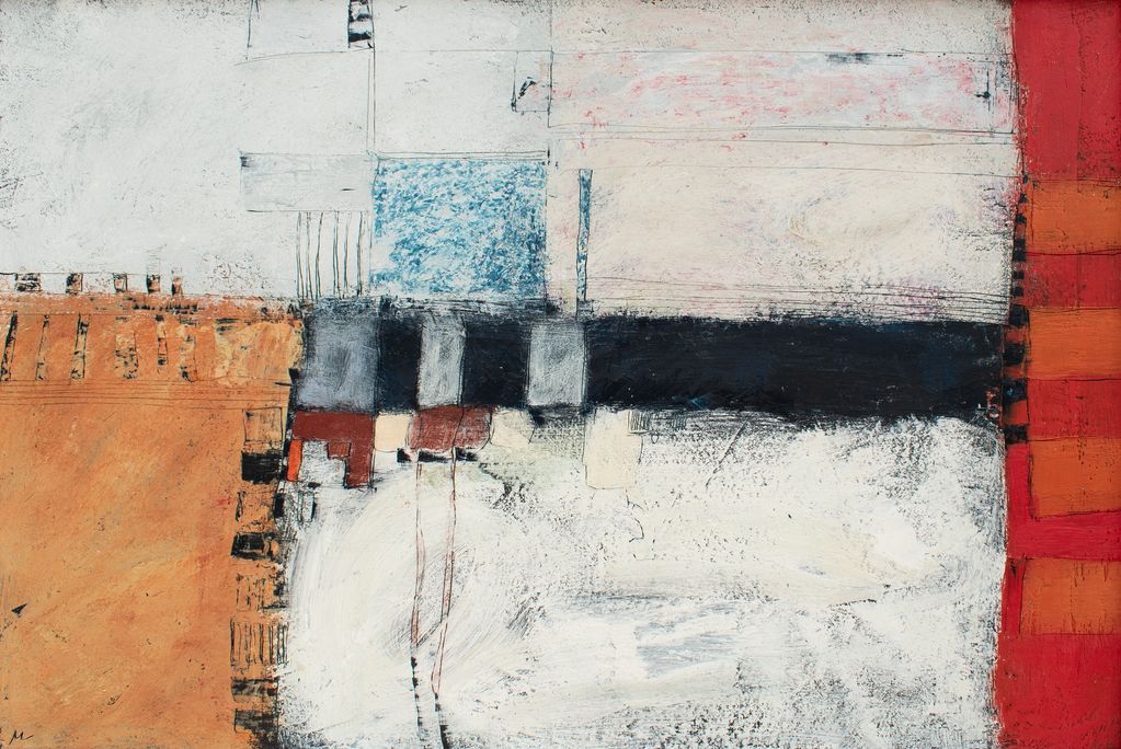 "Fata Morgana". 
61 x 41 cm.
Encaustics and oils on birch ply.
2021