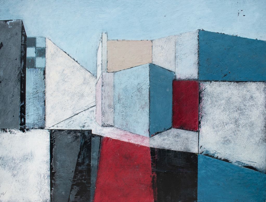 "Good morning". 
81 X 61 cm.
Encaustics and oils on birch ply.