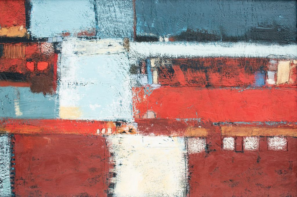 "Lungkata walk". 
61 x 41 cm.
Encaustics and oils on birch ply.
2021