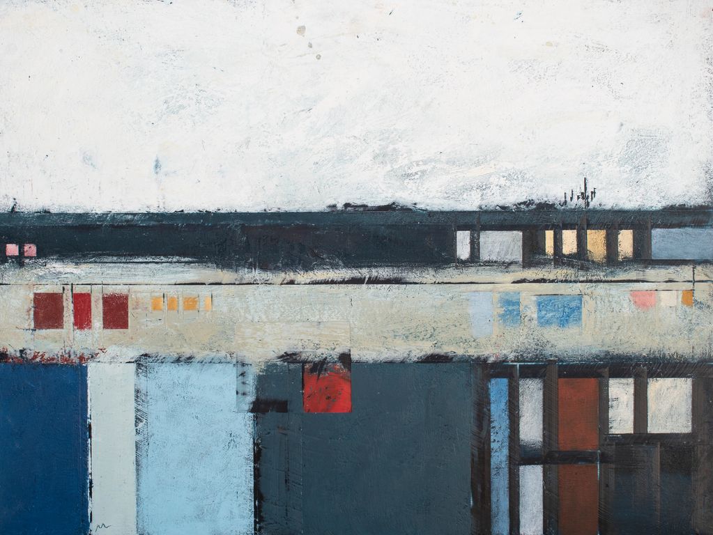 "Part III". 
81 x 61 cm.
Encaustics and oils on birch ply.
2021