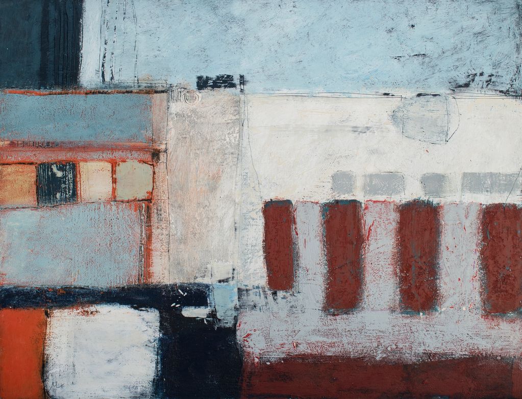 "The Devils marbles". 
81 x 61 cm.
Encaustics and oils on birch ply.
2021