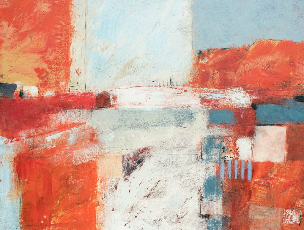 "The Kata Tjutu road". 
81 x 61 cm.
Encaustics and oils on birch ply.
2021