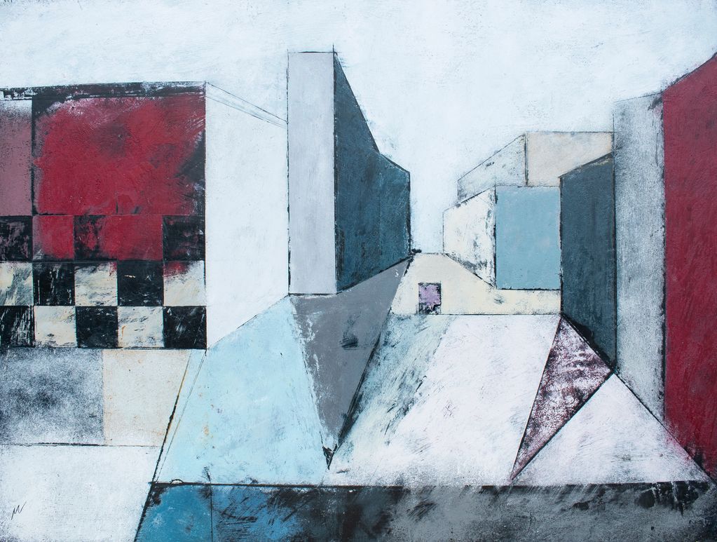 "Ticking clocks". 
81 X 61 cm.
Encaustics and oils on birch ply.