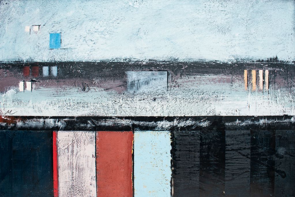 "Part VI". 
61 x 41 cm.
Encaustics and oils on birch ply.