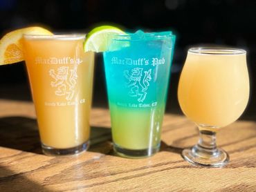 2 craft cocktails and a sour beer