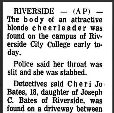 AP news story about the murder of Cheri Jo Bates