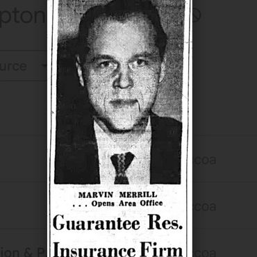 Atlanta news, 1955, now known as Marvin Merrill