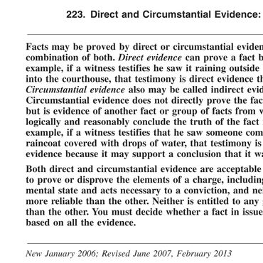 CALCRIM 223 defined