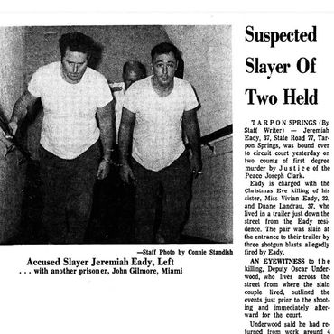 Jeremiah Eady, brother of Alex Baber's mother, commits murder on Christmas Eve 1969, then later esca