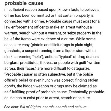Probable Cause defined
