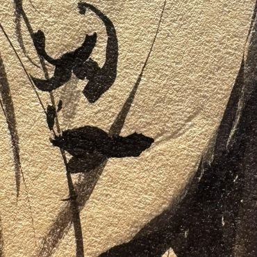 Photo of Elizabeth sketch by forensic photographer using macro lens.