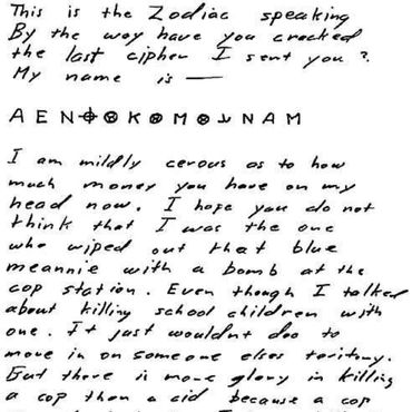 Zodiac letter