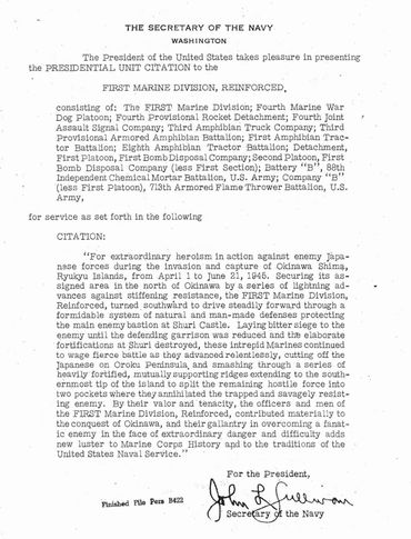 Presidential Unit Citation