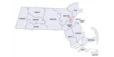 Map of Massachusetts counties that Pancione Painting Plus serves