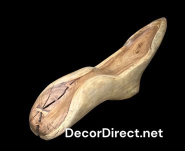 Live edge slab wood art recliner