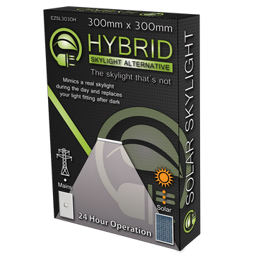 300mm Square SolarLight Kit Hybrid Skylight Alternative