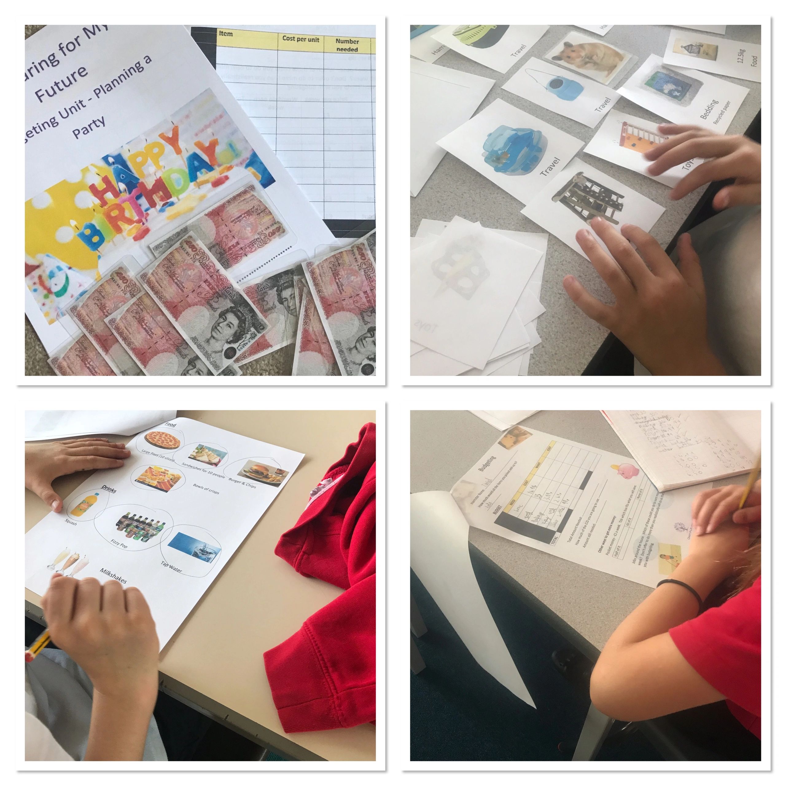 Children using financial literacy resources