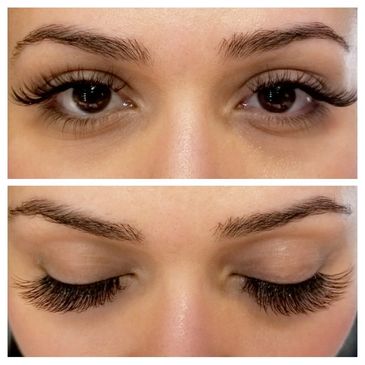 Eyelash extensions, long lash, volume lash, lengthy and full