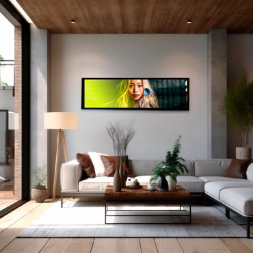 Artwork "HK 10-23" by sakiemma, in a living-room.