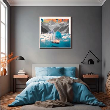 Artwork "Help" by sakiemma, in a bedroom.