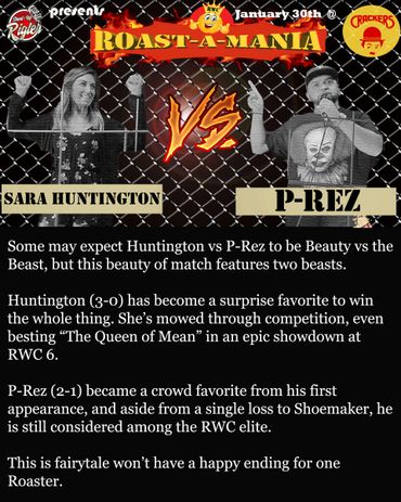 sara huntington P=Rez roast battle
