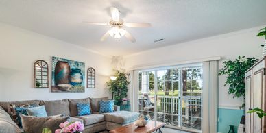 Relaxing living area at Myrtlewood Vacation Rental