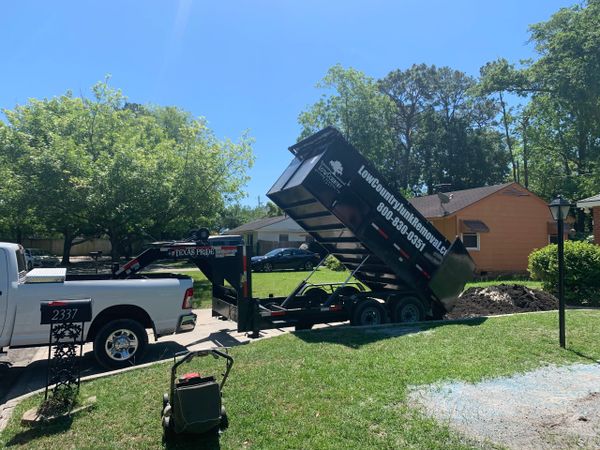 Dirt, gravel and topsoil delivery hauling Savannah ga LowCountry Junk Removal 
