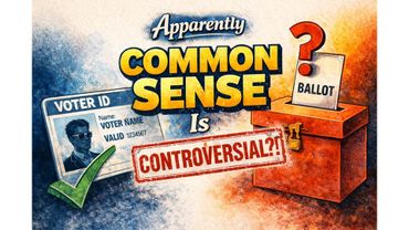 Illustration questioning if voter ID laws are common sense or controversial.