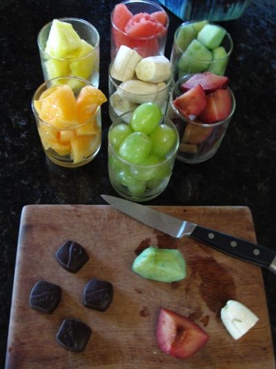 prepared fruit and food