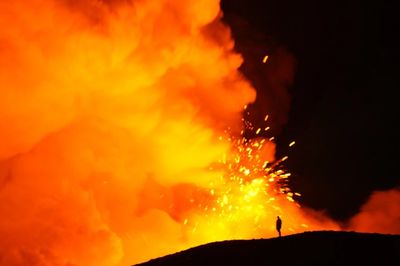 Stewart Blackburn by lava flow