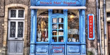 Miracle Max's Magical Jewelry Store storefront painting