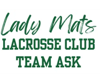 Logo for Lady Mats Lacrosse Club Team ASK in green text.