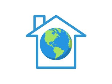 a house with a world globe inside of it