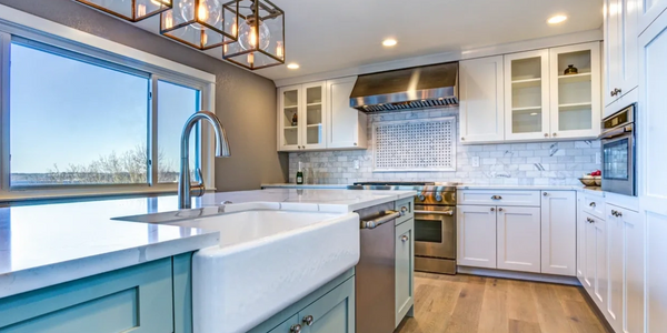 kitchen design with ocean views