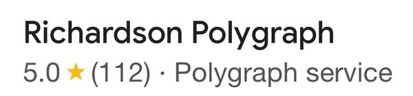 Rating for Richardson Polygraph service.