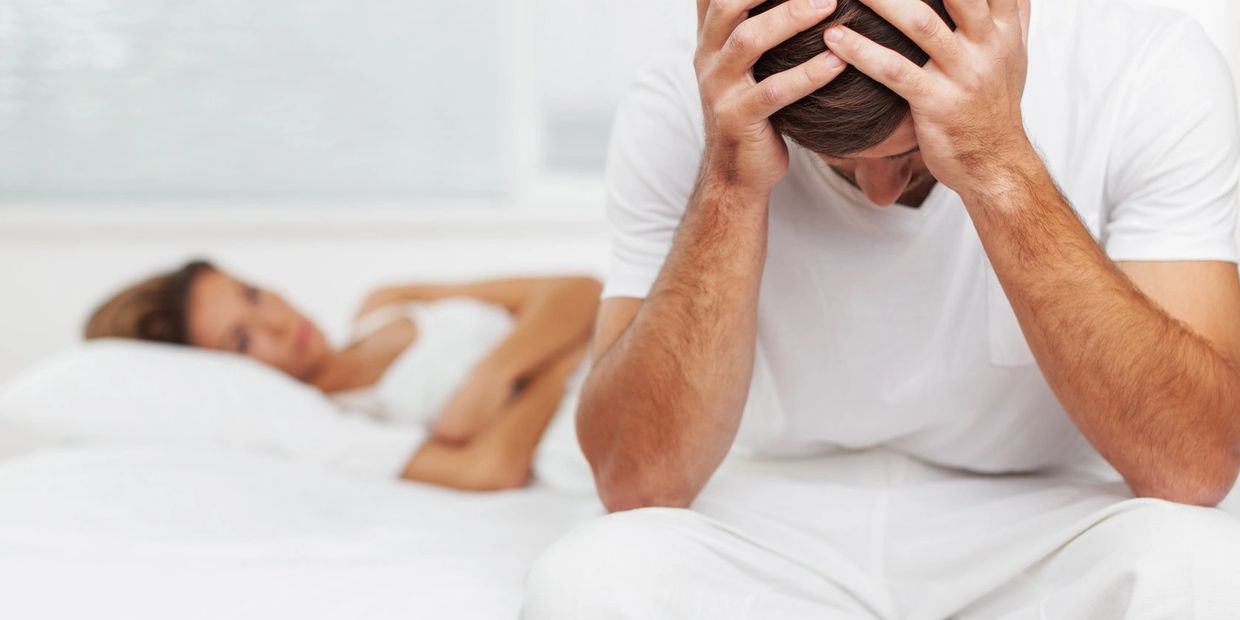 Man not able to perform on bed and have erection problems.This indicates the sign of impotence.