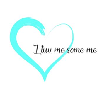 Blue heart with text inside.
