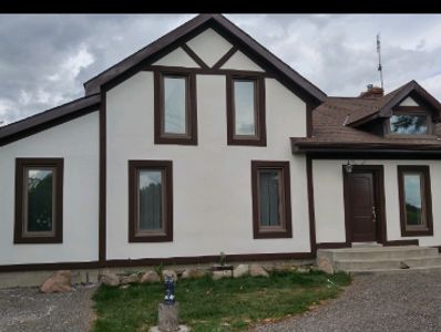 Eifs stucco tudor style home in kingsville Ontario