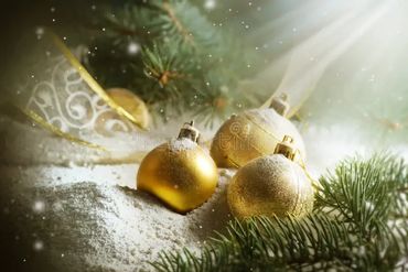 Golden Christmas Decor Image - free to use just right click and download