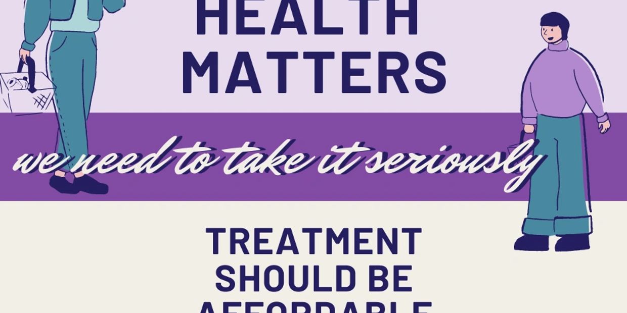 Mental Health Matters, we need to take it seriously, treatment should be affordable, stop the stigma