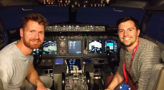 Dr Duane O'Reilly and Dr Hugh Cummin 737 Sim